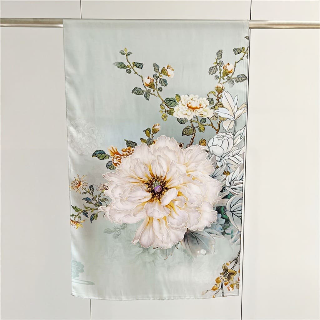 MaraSilk Pure Mulberry Silk Scarf - Oblong Crepe Satin MS602