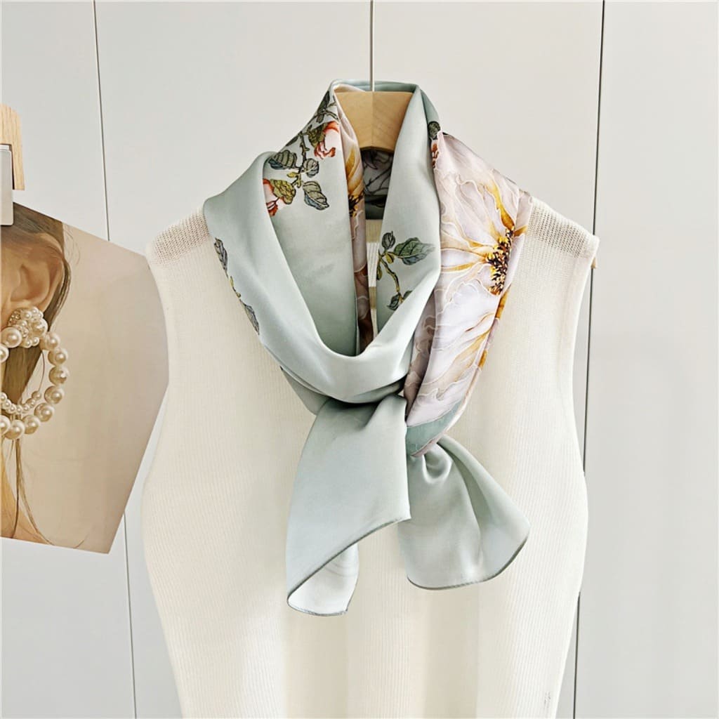 MaraSilk Pure Mulberry Silk Scarf - Oblong Crepe Satin MS602