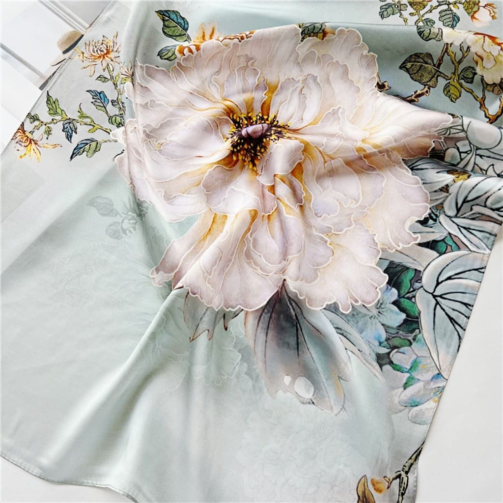 MaraSilk Pure Mulberry Silk Scarf - Oblong Crepe Satin MS602
