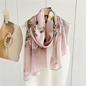 MaraSilk Pure Mulberry Silk Scarf - Oblong Crepe Satin MS602