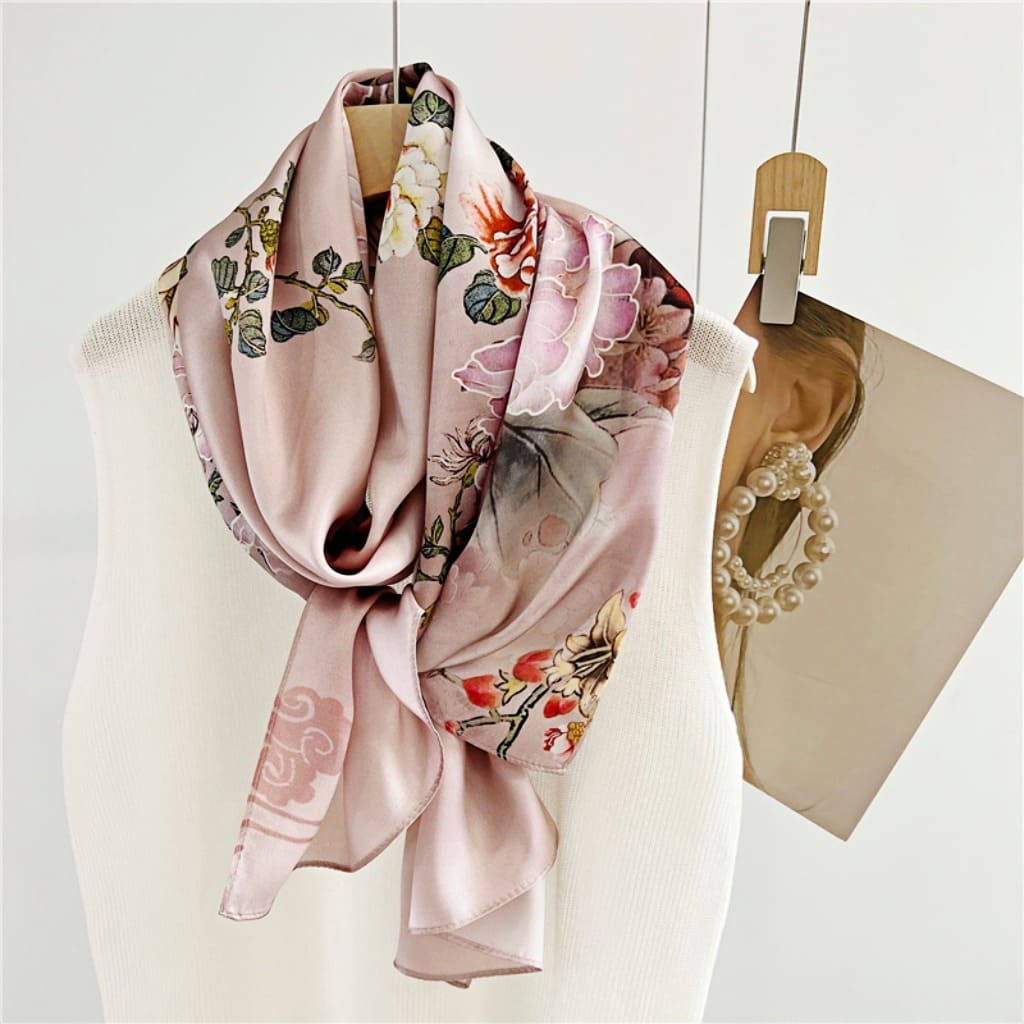 MaraSilk Pure Mulberry Silk Scarf - Oblong Crepe Satin MS602