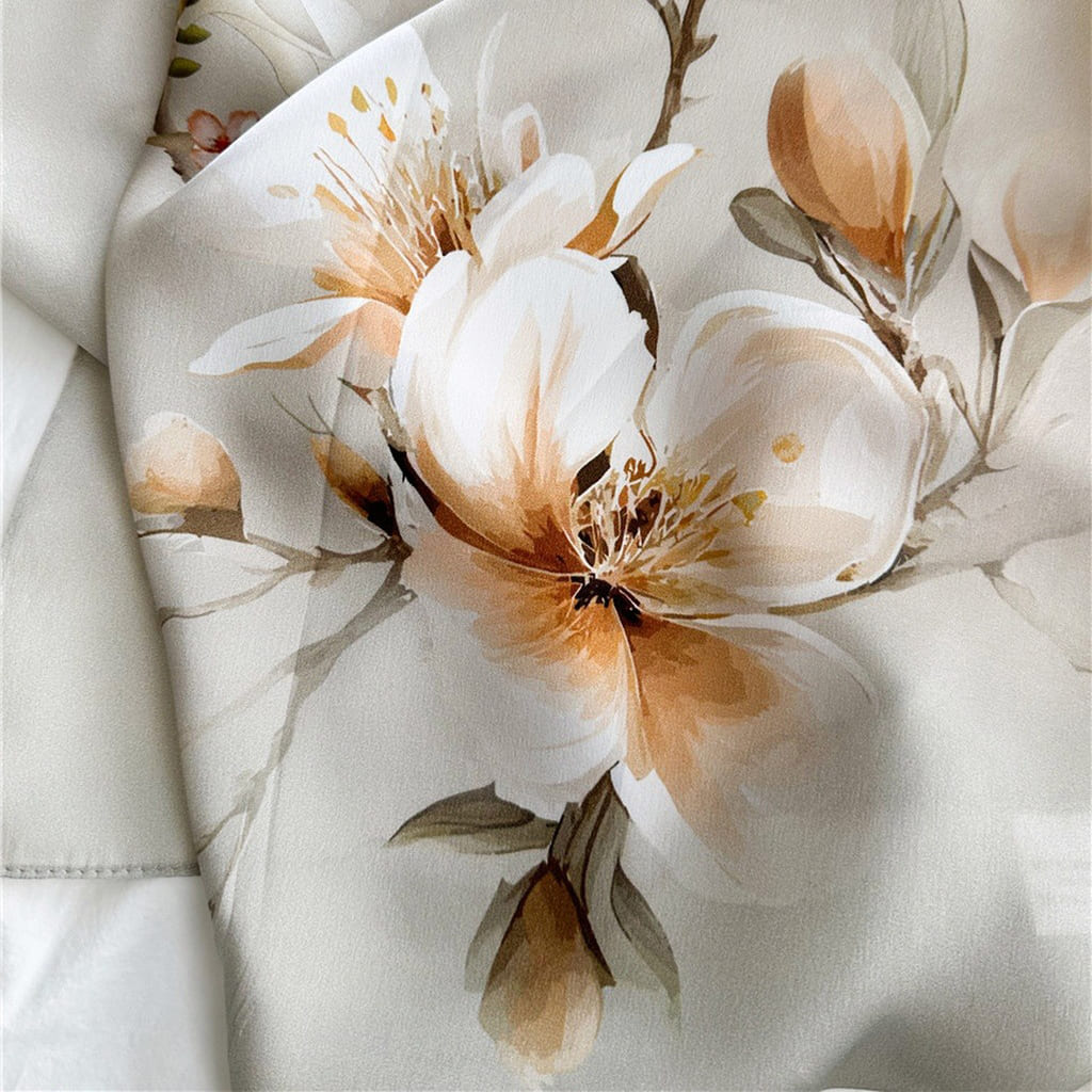 MaraSilk Pure Mulberry Silk Scarf - Oblong Crepe Satin MS602