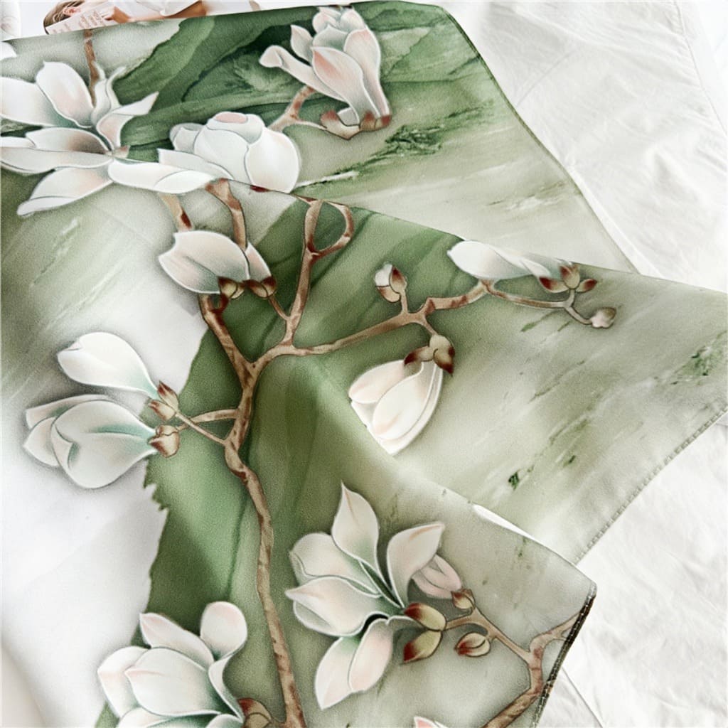 MaraSilk Pure Mulberry Silk Scarf - Oblong Crepe Satin MS602