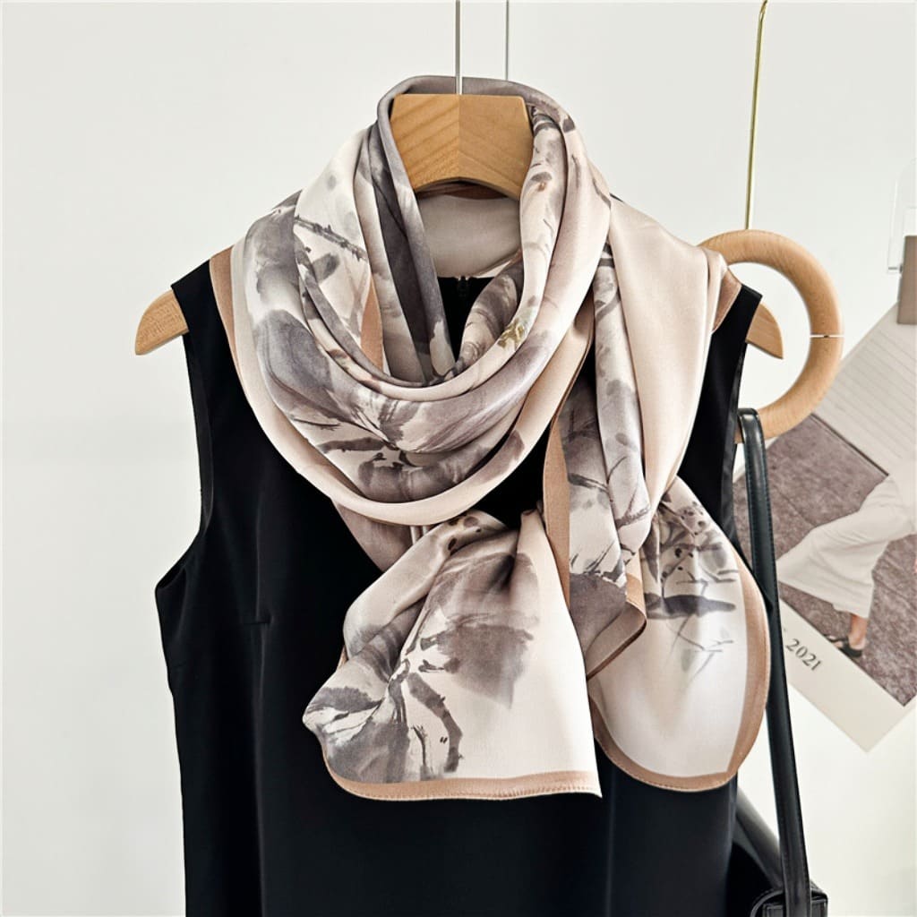 MaraSilk Pure Mulberry Silk Scarf - Oblong Crepe Satin MS602