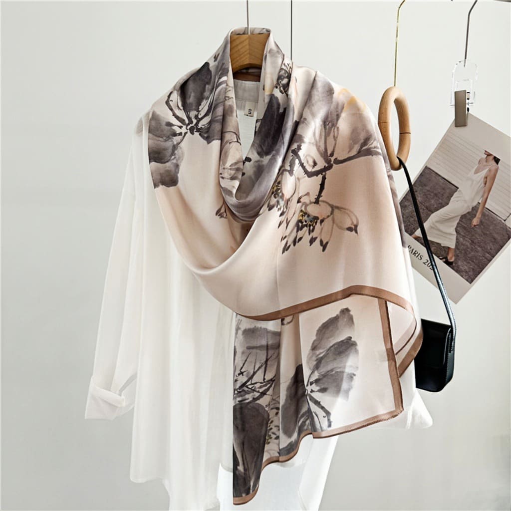 MaraSilk Pure Mulberry Silk Scarf - Oblong Crepe Satin MS602