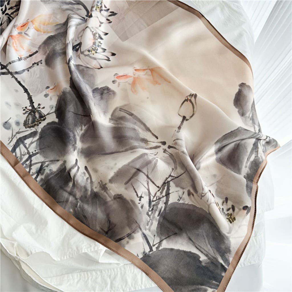 MaraSilk Pure Mulberry Silk Scarf - Oblong Crepe Satin MS602