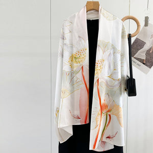 MaraSilk Pure Mulberry Silk Scarf - Oblong Crepe Satin MS602