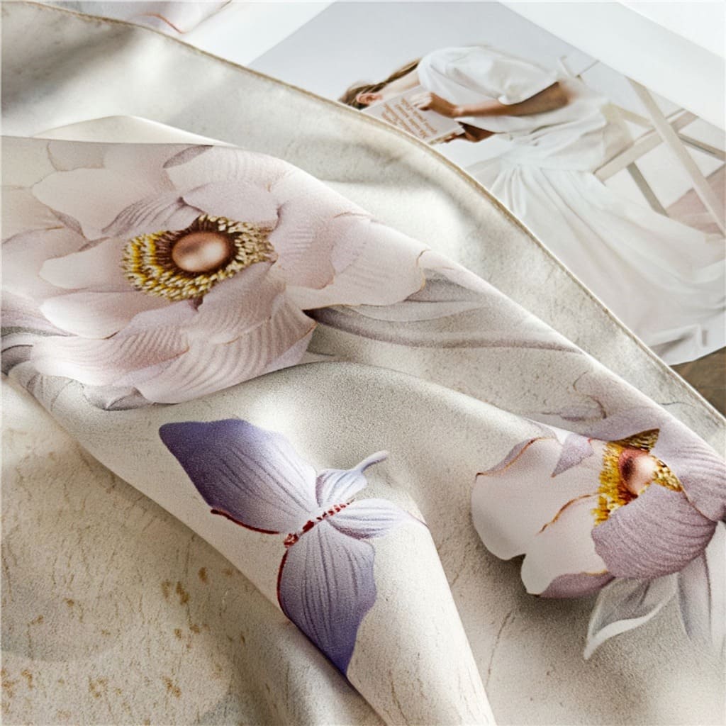 MaraSilk Pure Mulberry Silk Scarf - Oblong Crepe Satin MS602