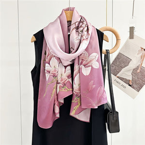 MaraSilk Pure Mulberry Silk Scarf - Oblong Crepe Satin MS602