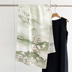 MaraSilk Pure Mulberry Silk Scarf - Oblong Crepe Satin MS602 66" x 21" MS60209