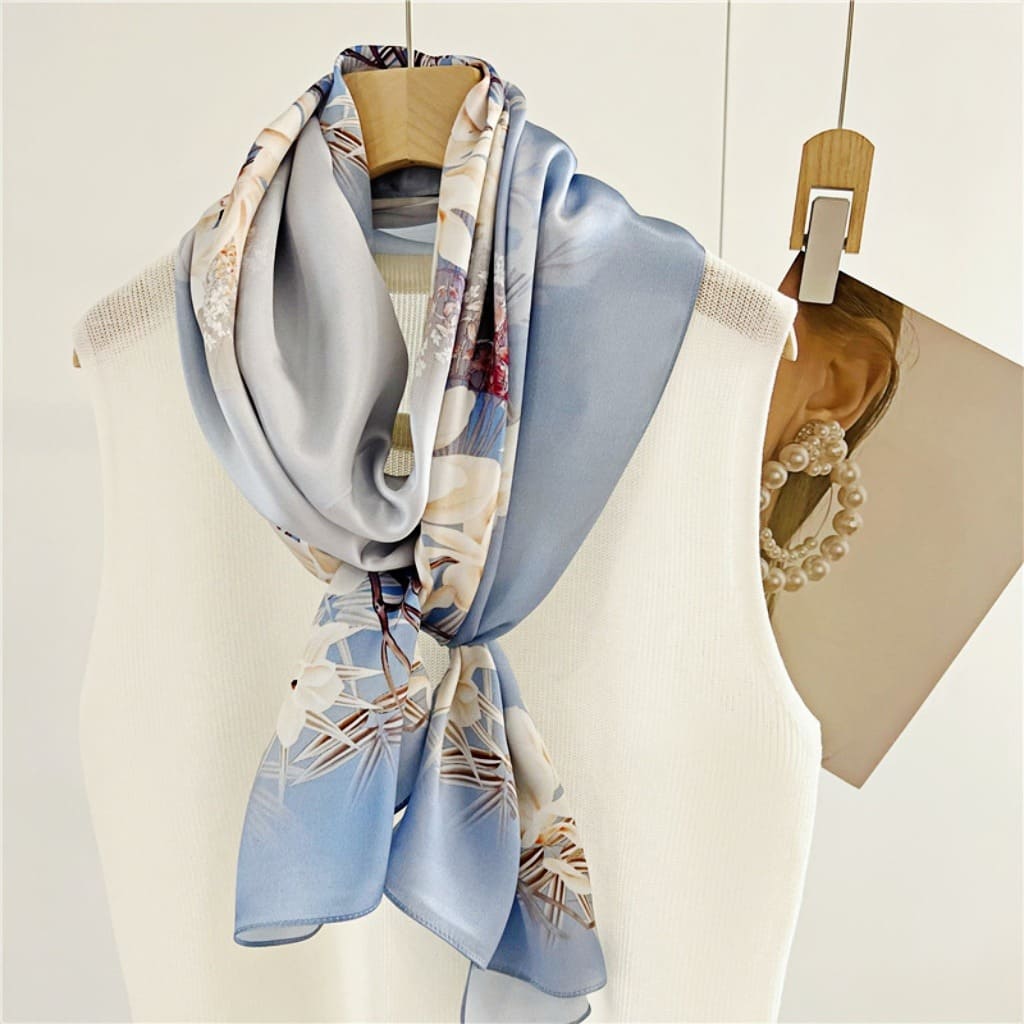 MaraSilk Pure Mulberry Silk Scarf - Oblong Crepe Satin MS602