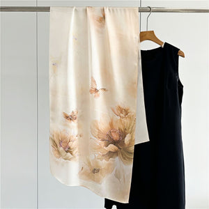 MaraSilk Pure Mulberry Silk Scarf - Oblong Crepe Satin MS603