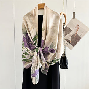 MaraSilk Pure Mulberry Silk Scarf - Oblong Crepe Satin MS603
