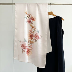 MaraSilk Pure Mulberry Silk Scarf - Oblong Crepe Satin MS603
