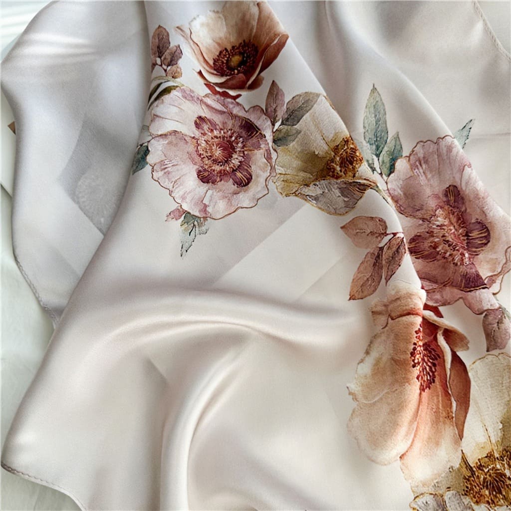 MaraSilk Pure Mulberry Silk Scarf - Oblong Crepe Satin MS603