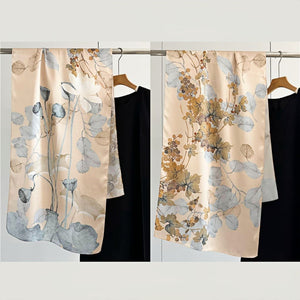 MaraSilk Pure Mulberry Silk Scarf - Oblong Crepe Satin MS603