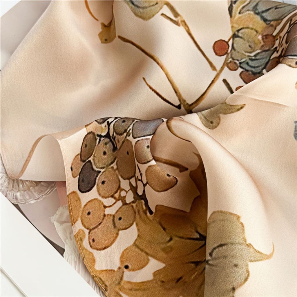 MaraSilk Pure Mulberry Silk Scarf - Oblong Crepe Satin MS603