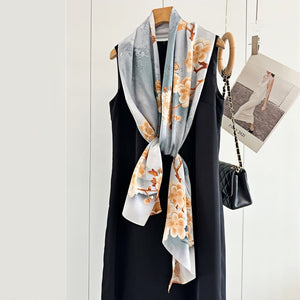 MaraSilk Pure Mulberry Silk Scarf - Oblong Crepe Satin MS603