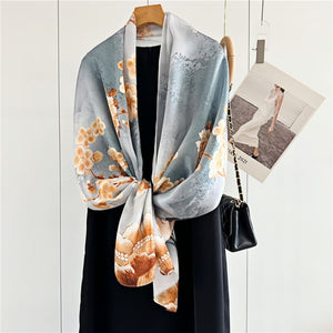 MaraSilk Pure Mulberry Silk Scarf - Oblong Crepe Satin MS603
