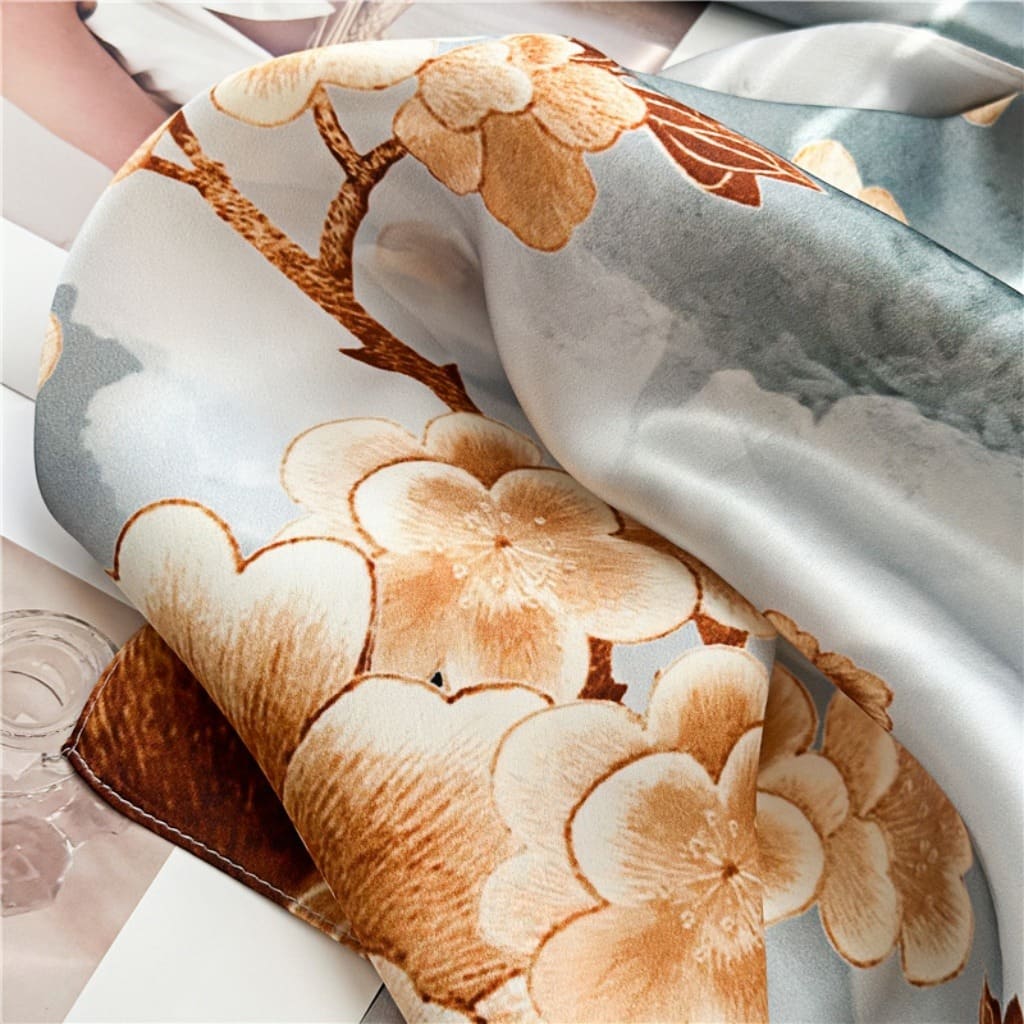 MaraSilk Pure Mulberry Silk Scarf - Oblong Crepe Satin MS603