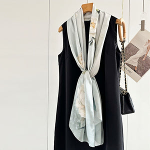 MaraSilk Pure Mulberry Silk Scarf - Oblong Crepe Satin MS603