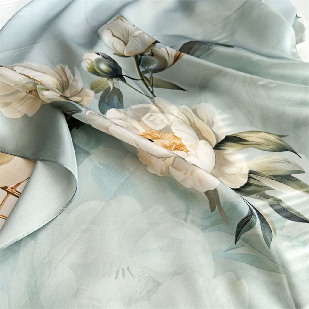 MaraSilk Pure Mulberry Silk Scarf - Oblong Crepe Satin MS603