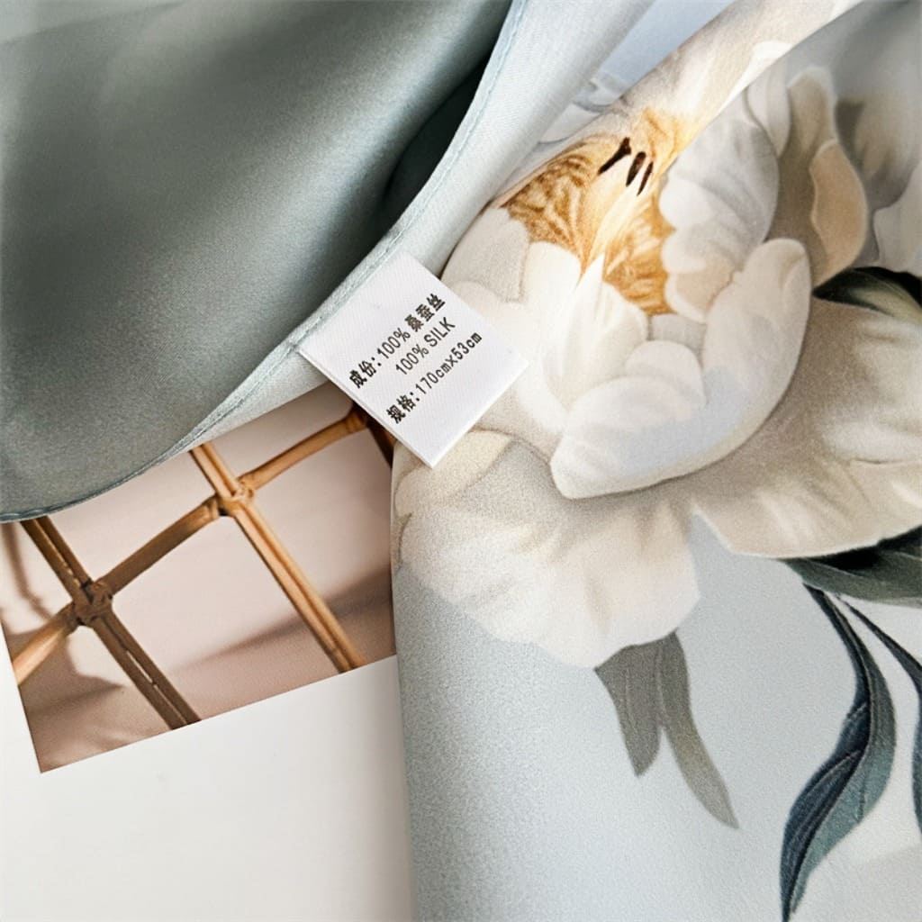 MaraSilk Pure Mulberry Silk Scarf - Oblong Crepe Satin MS603