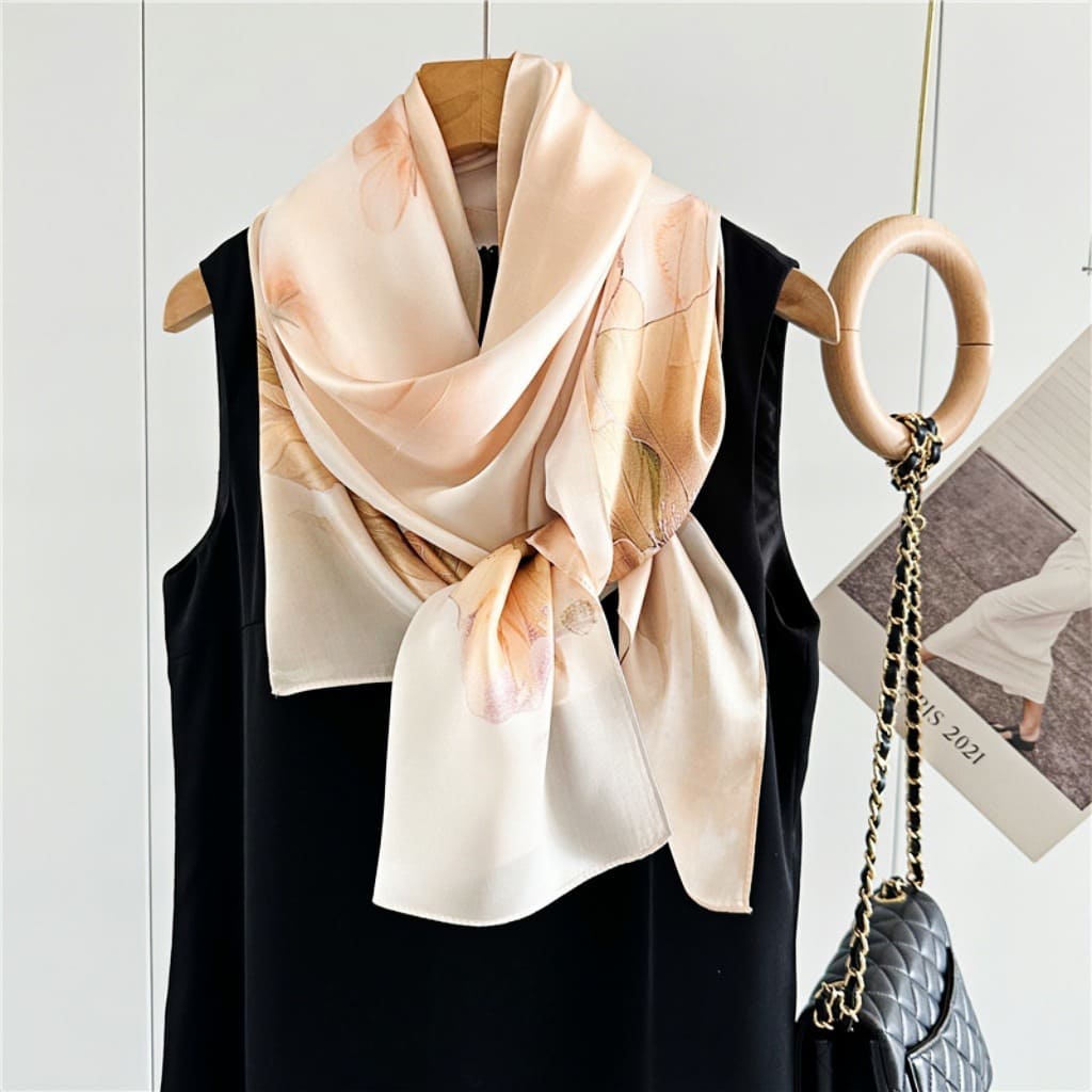 MaraSilk Pure Mulberry Silk Scarf - Oblong Crepe Satin MS603