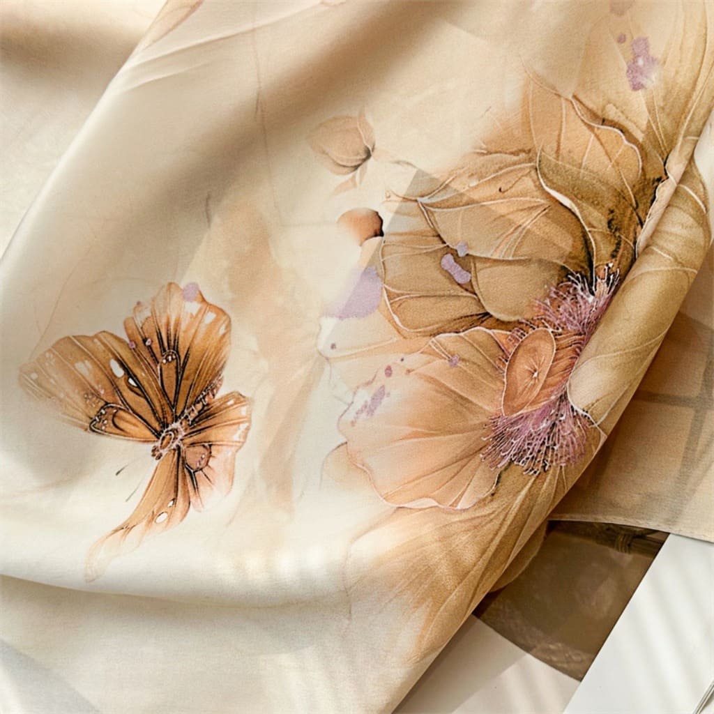 MaraSilk Pure Mulberry Silk Scarf - Oblong Crepe Satin MS603