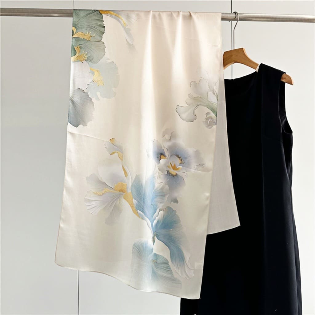 MaraSilk Pure Mulberry Silk Scarf - Oblong Crepe Satin MS603