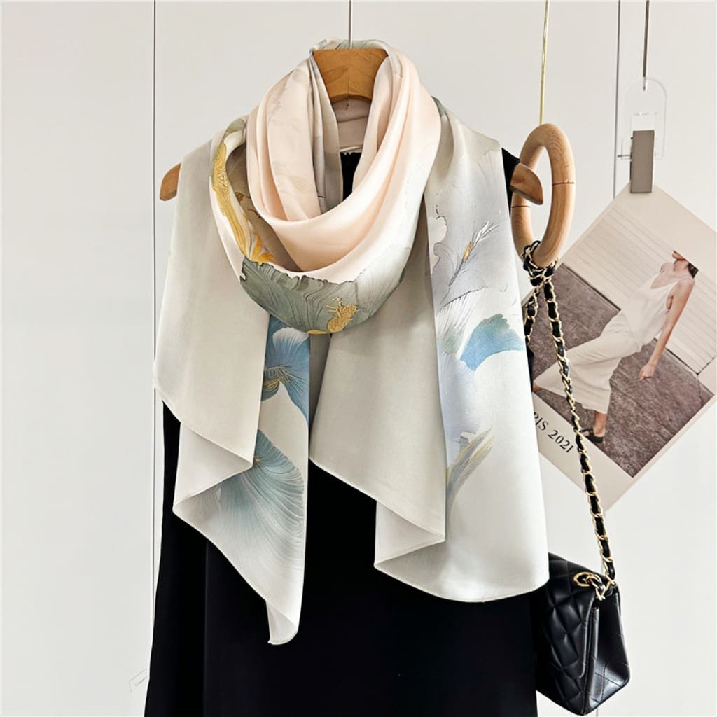 MaraSilk Pure Mulberry Silk Scarf - Oblong Crepe Satin MS603
