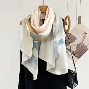 MaraSilk Pure Mulberry Silk Scarf - Oblong Crepe Satin MS603