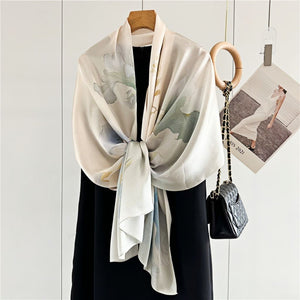 MaraSilk Pure Mulberry Silk Scarf - Oblong Crepe Satin MS603