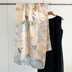 MaraSilk Pure Mulberry Silk Scarf - Oblong Crepe Satin MS603 66" x 21" MS60308