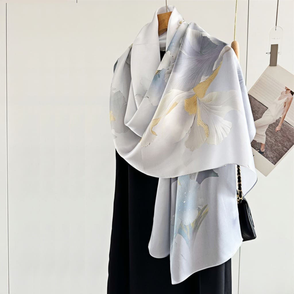 MaraSilk Pure Mulberry Silk Scarf - Oblong Crepe Satin MS603