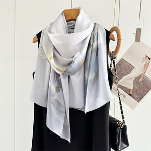 MaraSilk Pure Mulberry Silk Scarf - Oblong Crepe Satin MS603