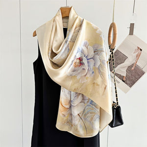 MaraSilk Pure Mulberry Silk Scarf - Oblong Crepe Satin MS603