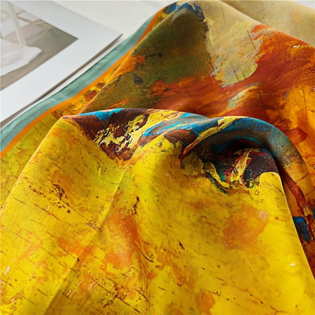 MaraSilk Pure Mulberry Silk Scarf - Oblong Crepe Satin MS605