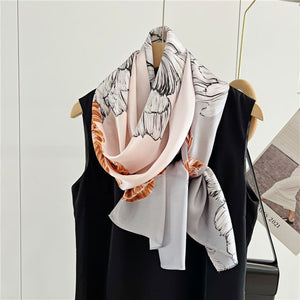 MaraSilk Pure Mulberry Silk Scarf - Oblong Crepe Satin MS605