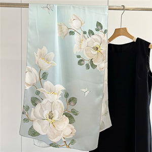 MaraSilk Pure Mulberry Silk Scarf - Oblong Crepe Satin MS605 66" x 21" MS60505