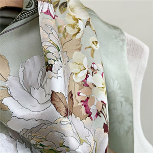 MaraSilk Pure Mulberry Silk Scarf - Oblong Crepe Satin MS606