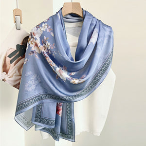MaraSilk Pure Mulberry Silk Scarf - Oblong Crepe Satin MS606