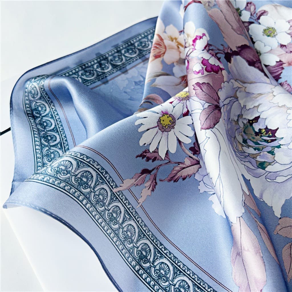 MaraSilk Pure Mulberry Silk Scarf - Oblong Crepe Satin MS606