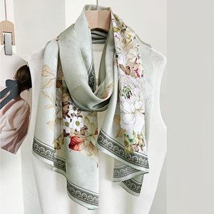 MaraSilk Pure Mulberry Silk Scarf - Oblong Crepe Satin MS606