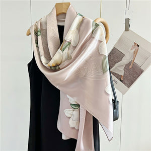 MaraSilk Pure Mulberry Silk Scarf - Oblong Crepe Satin MS607