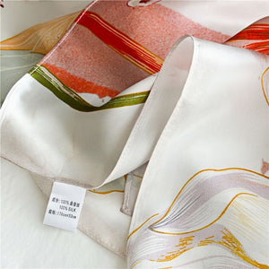 MaraSilk Pure Mulberry Silk Scarf - Oblong Crepe Satin MS608