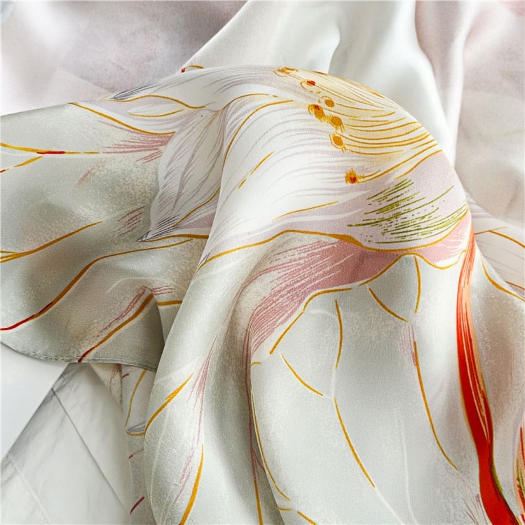 MaraSilk Pure Mulberry Silk Scarf - Oblong Crepe Satin MS608