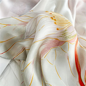 MaraSilk Pure Mulberry Silk Scarf - Oblong Crepe Satin MS608