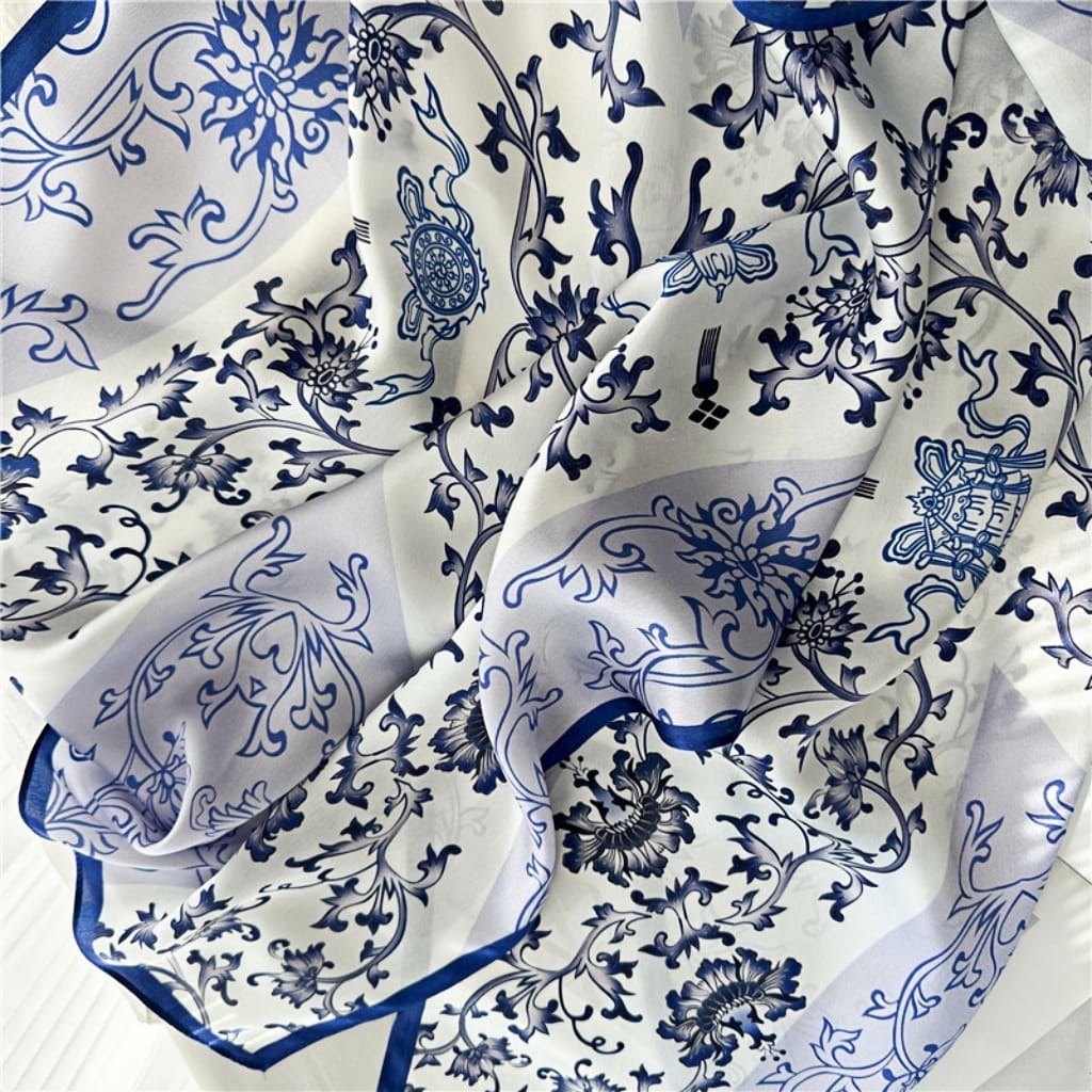 MaraSilk Pure Mulberry Silk Scarf - Oblong Crepe Satin MS609