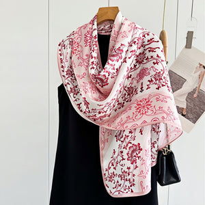 MaraSilk Pure Mulberry Silk Scarf - Oblong Crepe Satin MS609
